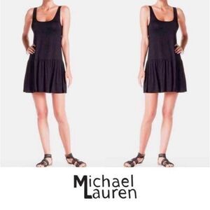 Michael Lauren Duff Black Tiered Mini Tank Dress Size XS NWT